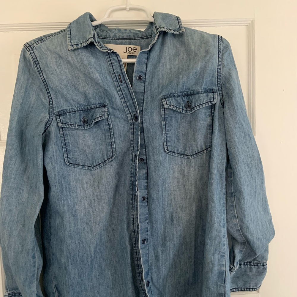Woman’s long-sleeve button-down shirt